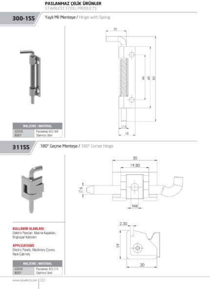 ŠARKA SA OPRUGOM INOX (300-1SS)