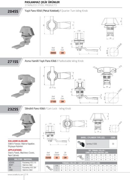 BRAVA LEPTIR ZA KATANAC INOX (271 SS)